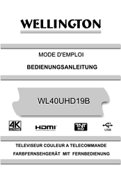 Wellington WL40UHD19B Mode D'emploi