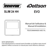 innovair Dettson SLIM 24 HH EVO Manuel De L'utilisateur