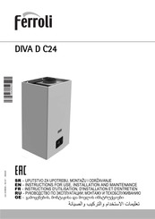 Ferroli DOMI compact C 24 D Instructions D'installation, D'entretien Et D'utilisation