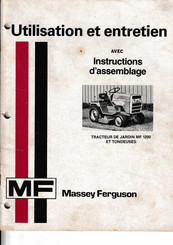 MASSEY FERGUSON MF 1200 Utilisation Et Entretien