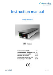 VWR Avantor W10 Instructions Pour L'utilisation