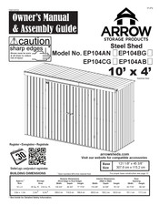 Arrow Storage Products EP104BG Manuel De L'utilisateur Et Guide D'assemblage