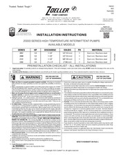 Zoeller 2000 Serie Instructions D'installation