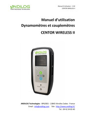 ANDILOG CENTOR WIRELESS II Manuel D'utilisation