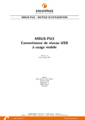 Solvimus MBUS-PU3 Notice D'utilisation