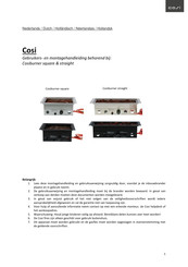 cosi burner straight Manuel D'utilisation Et D'installation