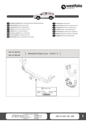 Westfalia 340 132 600 001 Notice De Montage Et D'utilisation