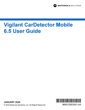 Motorola Vigilant CarDetector Mobile 6.5 Mode D'emploi