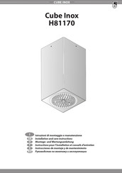 Bossini Cube Inox H81170 Instructions Pour L'installation Et Conseils D'entretien