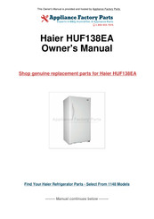 Haier HUF168PA Guide De L'utilisateur