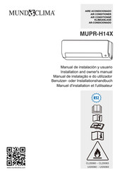 mundoclima MUPR-H14X Manuel D'installation