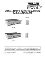 Vulcan WOLF SCB25 Manuel D'installation Et D'utilisation