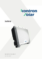 Kontron Solar SolBrid 10-3-2 Instructions D'installation Et De Mise En Service