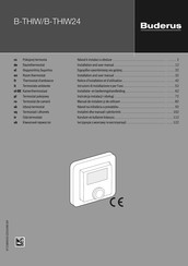 Buderus B-THIW24 Notice D'installation Et D'utilisation