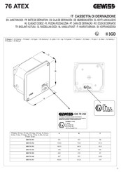 Gewiss GW 76 291 Manuel D'utilisation