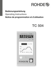 Rohde TC 504 Notice De Programmation