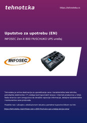 INFOSEC UPS SYSTEM zen-X 1000 VA Notice D'utilisation