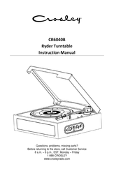 Crosley Ryder CR6040B Manuel D'utilisation