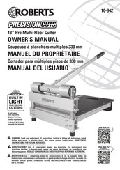 Roberts PRECISION CUTS 10-942 Manuel Du Propriétaire