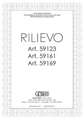 Gessi RILIEVO 59169-149 Instructions D'installation