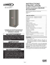 Lennox Merit Série Instructions D'installation