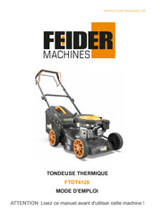 FEIDER Machines FTDT4125 Mode D'emploi