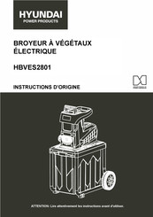 Hyundai power products HBVES2801 Instructions D'origine