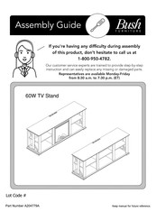 BUSH FURNITURE HOT012LW Instructions De Montage