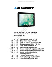 Blaupunkt ENDEAVOUR 1010 Guide De Mise En Route Rapide