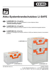 CEMO Li-SAFE-BOX 2-L Mode D'emploi