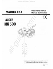 Marunaka MG 500 Manuel D'utilisation