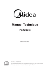 Midea PortaSplit MMCS-12HRN8-QRD0 Manuel Technique