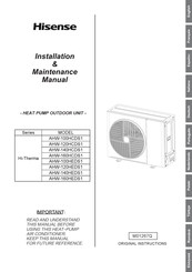 Hisense Hi-Therma AHW-100HEDS1 Manuel D'installation