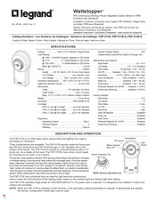 LEGRAND Wattstopper FSP-311B-S Mode D'emploi