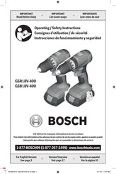 Bosch GSB18V-400 Consignes D'utilisation/De Sécurité