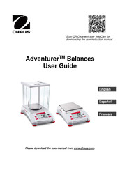 OHAUS Adventurer AX85 Guide De L'utilisateur