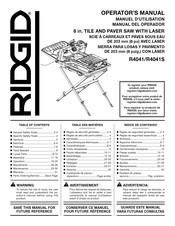 RIDGID R4041 Manuel D'utilisation