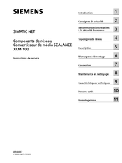 Siemens SIMATIC NET SCALANCE XCM-100 Instructions De Service