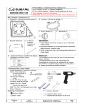 Subaru H630SFJ101 Instructions De Montage