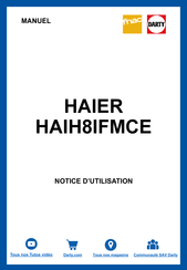 Haier HAIH8IFMCF Prescriptions De Montage Et Mode D'emploi