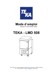 Teka LMD 508 Mode D'emploi