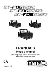 Briteq BT-FOG2000 Mode D'emploi