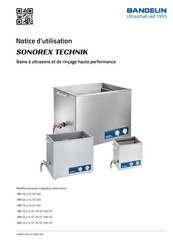 Bandelin SONOREX TECHNIK RM 16.2 U-ST Notice D'utilisation