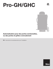 Nice Pro-GHC Instructions Et Avertissements Pour L'installation