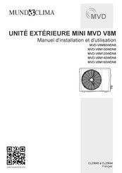 mundoclima MVD-V8M100WDN8 Manuel D'installation Et D'utilisation