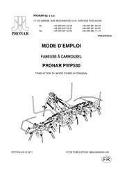 PRONAR PWP530 Mode D'emploi