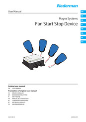 Nederman Fan Start Stop Device Manuel De L'utilisateur