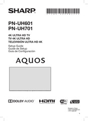 Sharp Aquos PN-UH701-ESSEN-MTG Guide De Setup