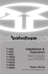 Rockford Fosgate T1692C Installation Et Fonctionnement