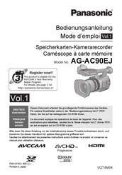 Panasonic AG-AC90 Mode D'emploi